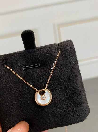 [Luxery]AMULETTE ROSE GOLD MOP NECKLACE