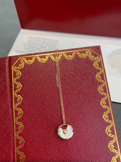 [Luxery]AMULETTE ROSE GOLD MOP NECKLACE