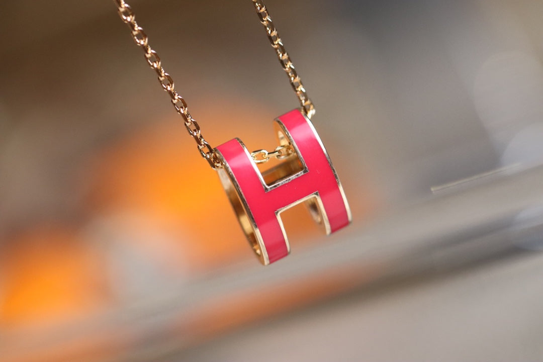 [Luxery]POP H PEDANT PINK GOLD