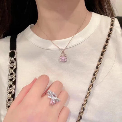 [Luxery]CONSTANCE PEDANT PURPLE DIAMOND NECKLACE