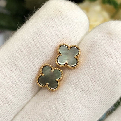 [Luxery]CLOVER MINI GOLD EARRINGS