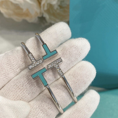 [⭐Luxery Jewels]T-ARMBAND 1,8 MM TÜRKIS DIAMANT