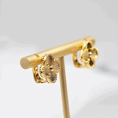 [Luxery]CLOVER MEDIUM 1 MOTIFS LASER EARRINGS