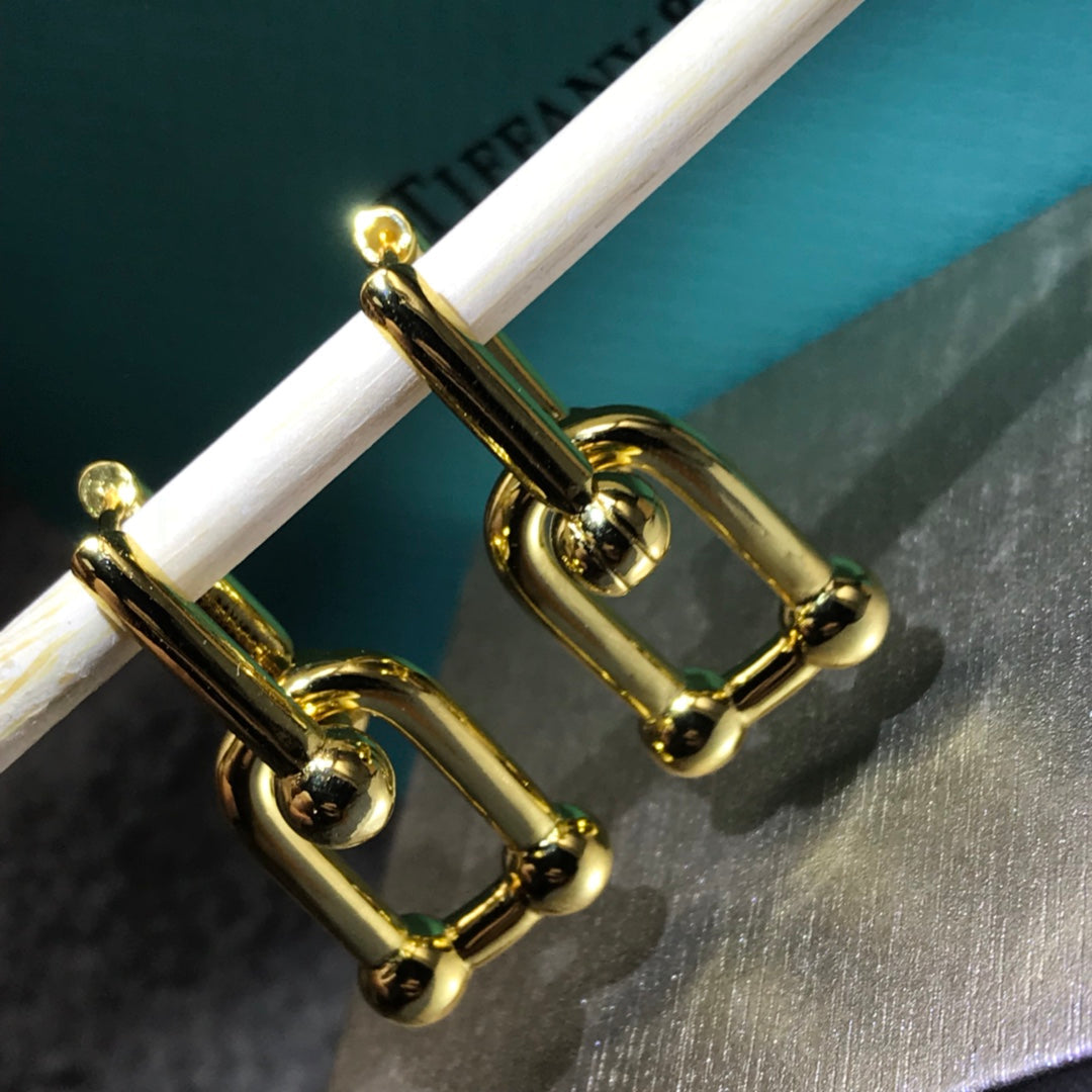 [⭐Luxery Jewels]HARDWARE DOPPELGLIED-HÄNGE OHRRINGE