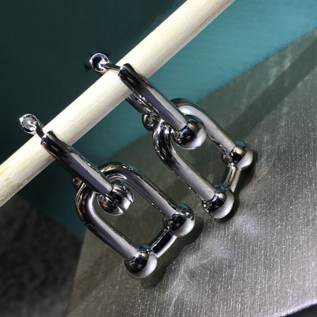 [⭐Luxery Jewels]HARDWARE DOPPELGLIED-HÄNGE OHRRINGE