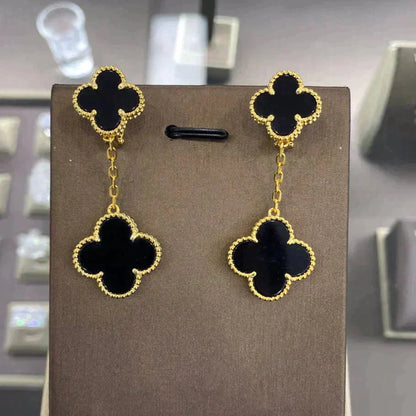 [Luxery]CLOVER 2 MOTIFS  EARRINGS (MULTIPLE CHOICESC