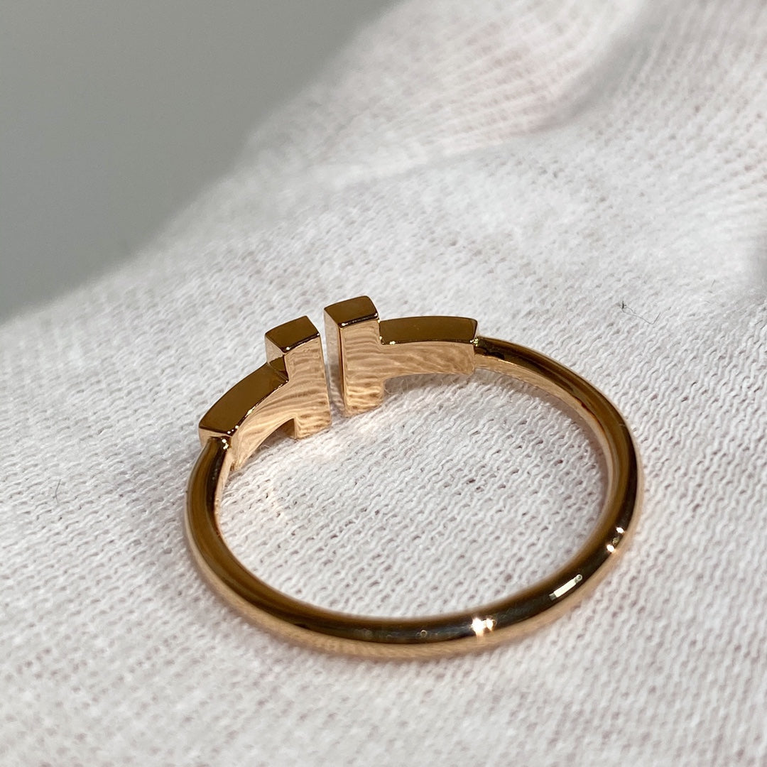 [⭐Luxery Jewels] WIRE RING DIAMOND PINK GOLD
