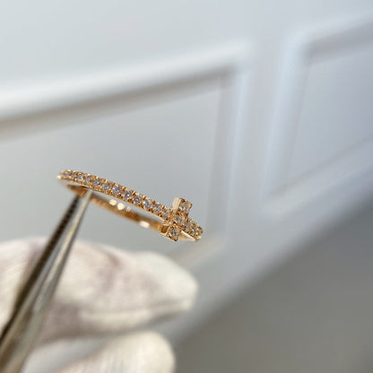 [⭐Luxery Jewels]T-RING DIAMANT ROSÉGOLD