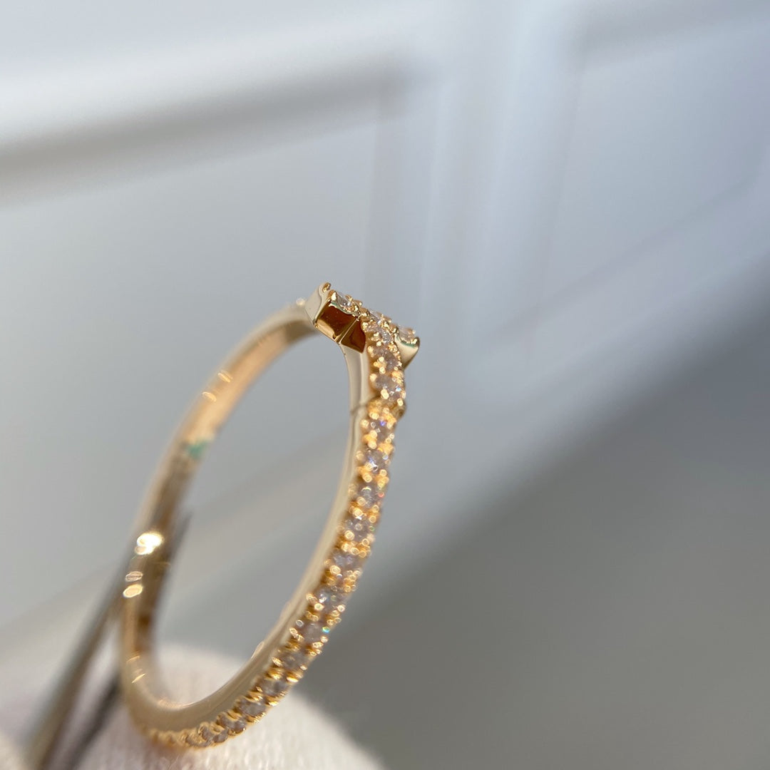 [⭐Luxery Jewels]T-RING DIAMANT ROSÉGOLD