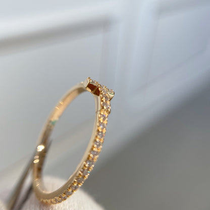 [⭐Luxery Jewels]T-RING DIAMANT ROSÉGOLD