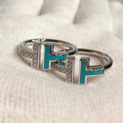 [⭐Luxery Jewels] DRAHT-TÜRKIS-DIAMANT-RING SILBER