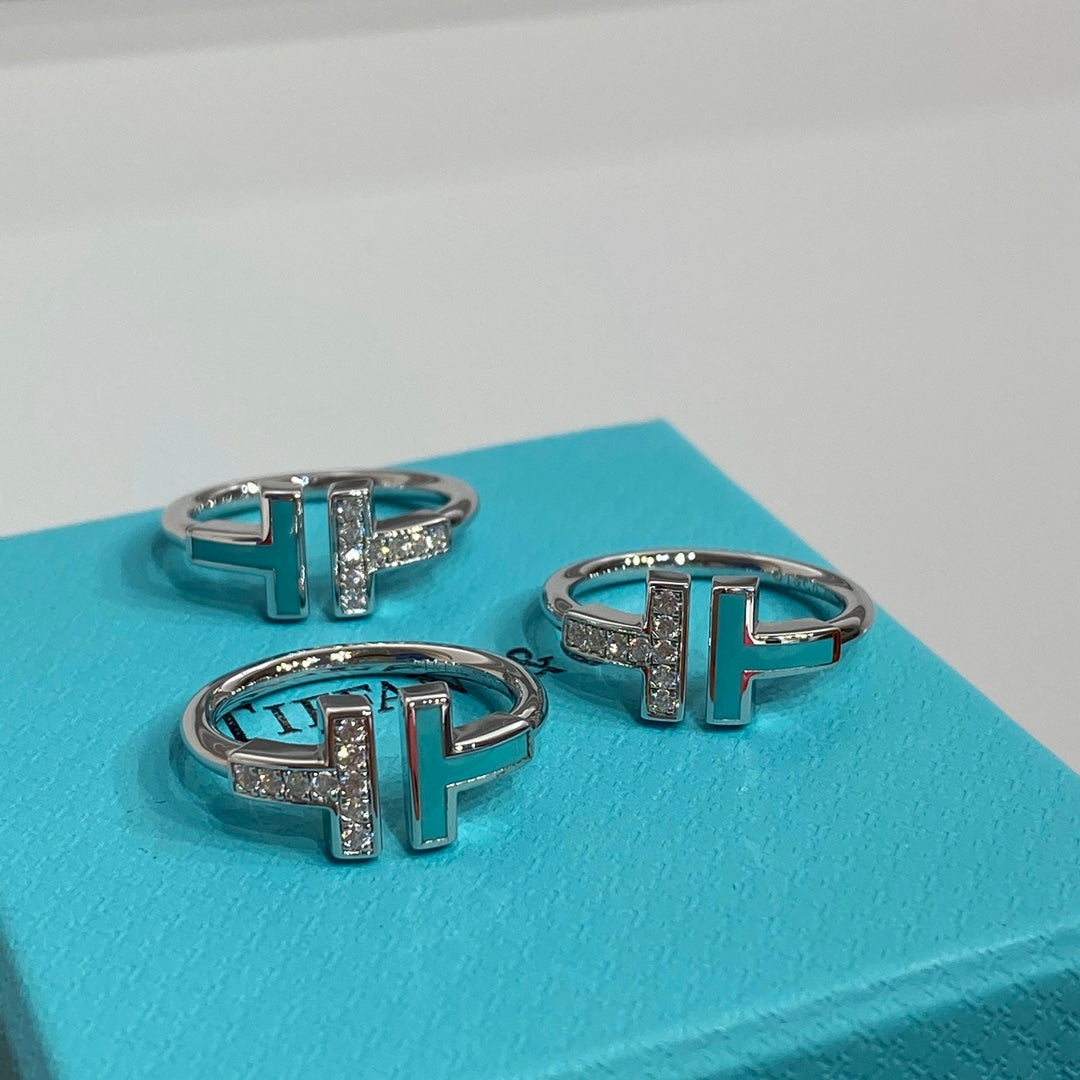 [⭐Luxery Jewels] DRAHT-TÜRKIS-DIAMANT-RING SILBER