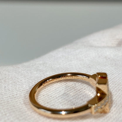 [⭐Luxery Jewels]T WIRE MOP DIAMOND RING PINK GOLD