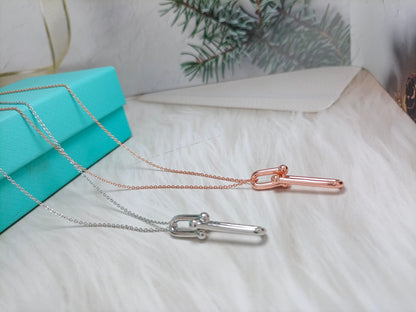 [⭐Luxery Jewels]HARDWEAR DOPPELGLIEDER-ANHÄNGERKETTE