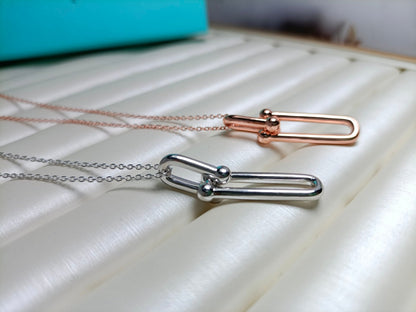 [⭐Luxery Jewels]HARDWEAR DOPPELGLIEDER-ANHÄNGERKETTE