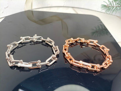 [⭐Luxery Jewels]HARDWEAR ARMBAND ROSÉGOLD UND SILBER DIAMANT