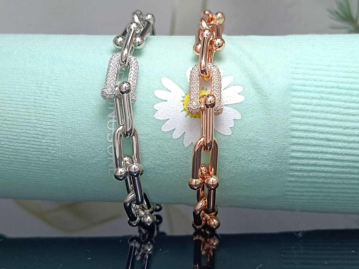 [⭐Luxery Jewels]HARDWEAR ARMBAND ROSÉGOLD UND SILBER DIAMANT