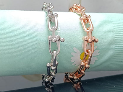 [⭐Luxery Jewels]HARDWEAR ARMBAND ROSÉGOLD UND SILBER DIAMANT