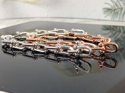 [⭐Luxery Jewels]HARDWEAR ARMBAND ROSÉGOLD UND SILBER DIAMANT