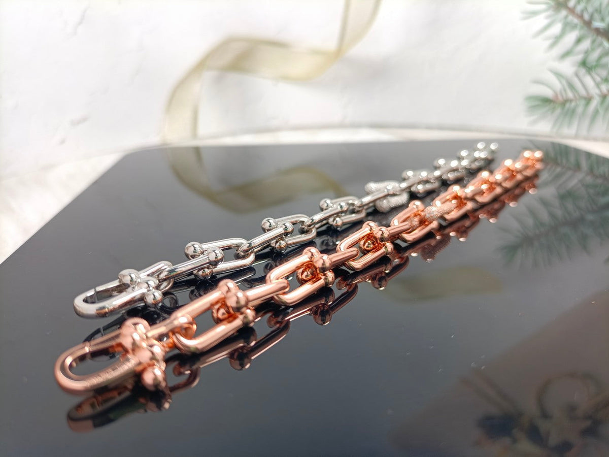 [⭐Luxery Jewels]HARDWEAR ARMBAND ROSÉGOLD UND SILBER DIAMANT