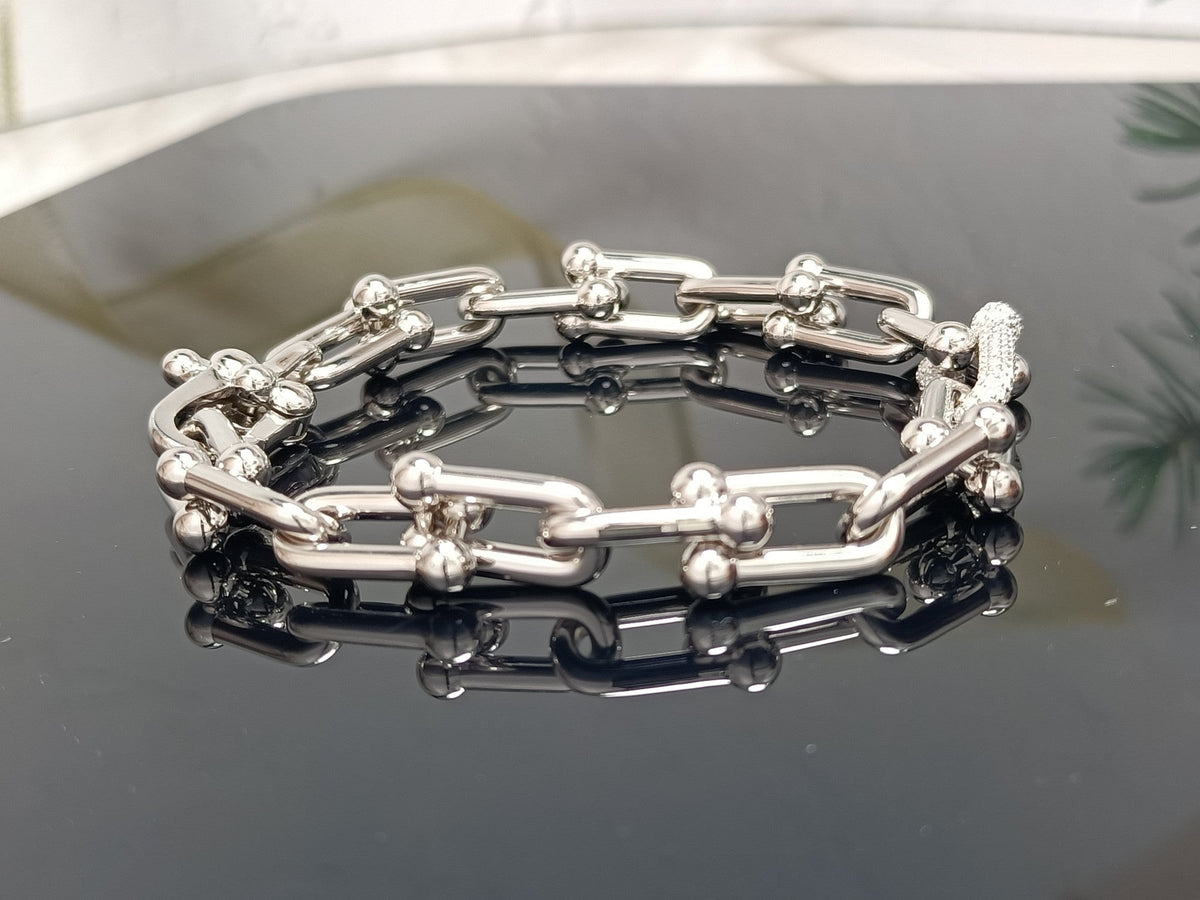 [⭐Luxery Jewels]HARDWEAR ARMBAND ROSÉGOLD UND SILBER DIAMANT
