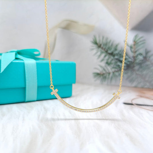 [⭐Luxery Jewels]BIG SMILE PEDANT DIAMOND NECKLACE