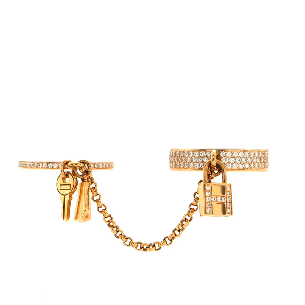 [Luxery]HM KELLY CLOCHETTE DOUBLE RING IN  WITH DIAMONDS