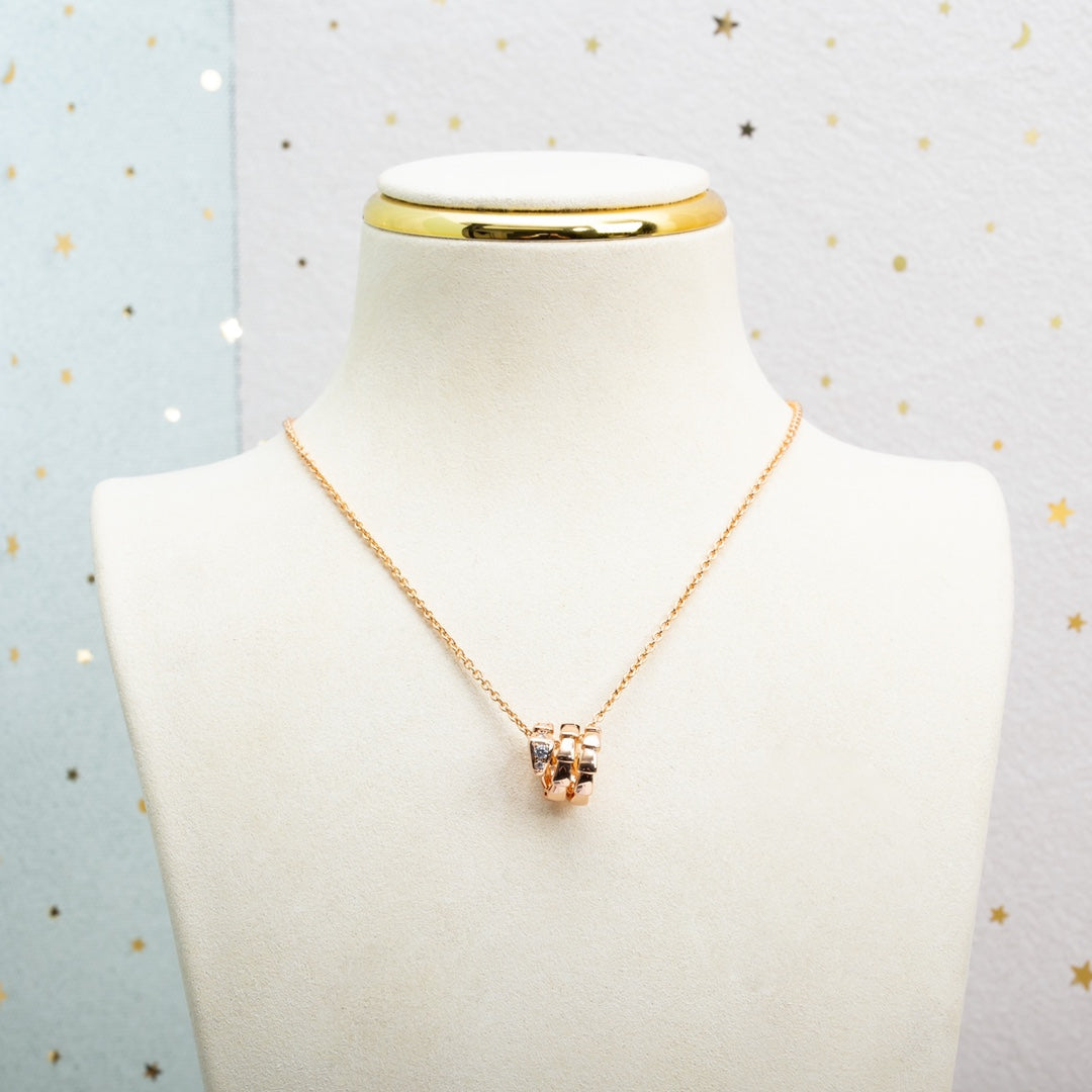[⭐Luxus] SERPENTI HALSKETTE ROSÉGOLD DIAMANT