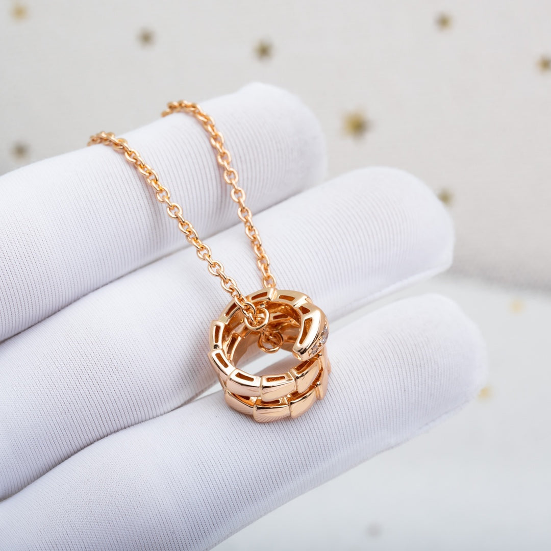 [⭐Luxus] SERPENTI HALSKETTE ROSÉGOLD DIAMANT