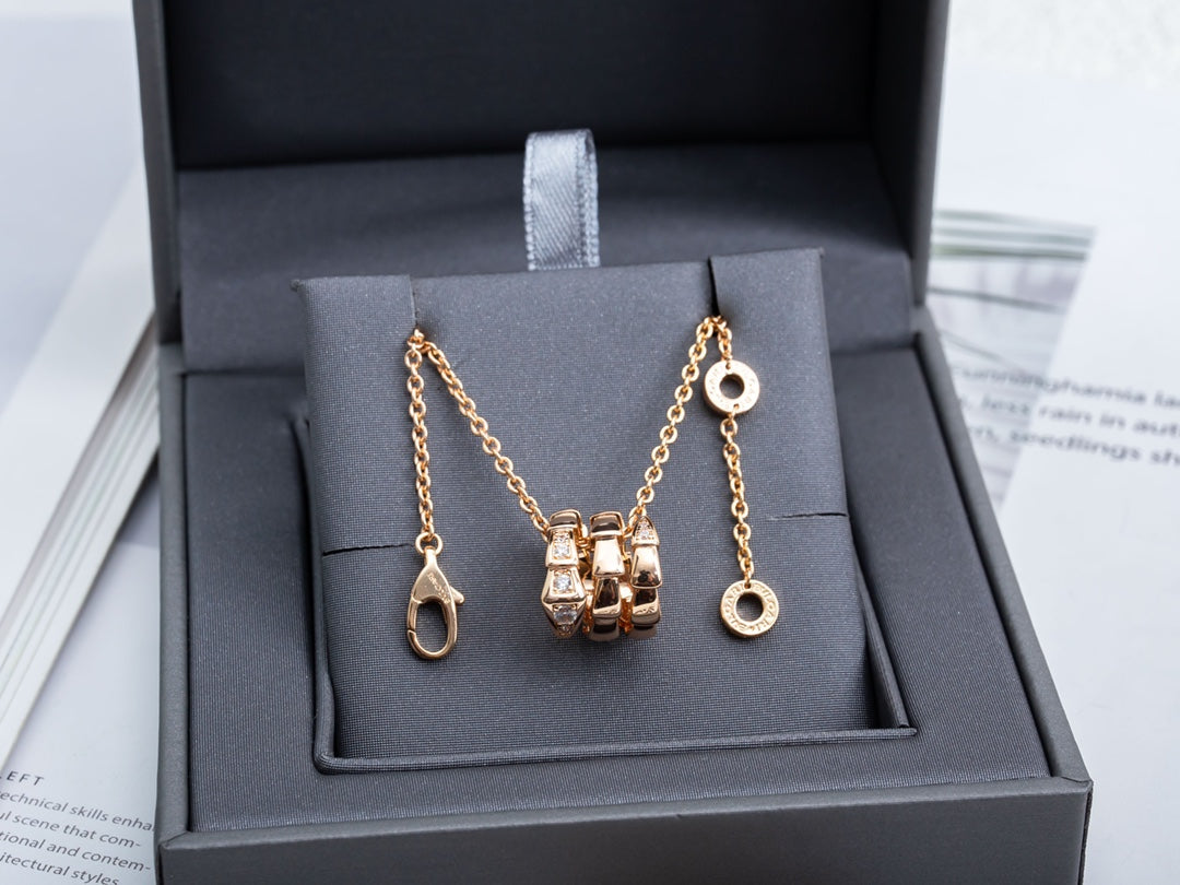[⭐Luxus] SERPENTI HALSKETTE ROSÉGOLD DIAMANT