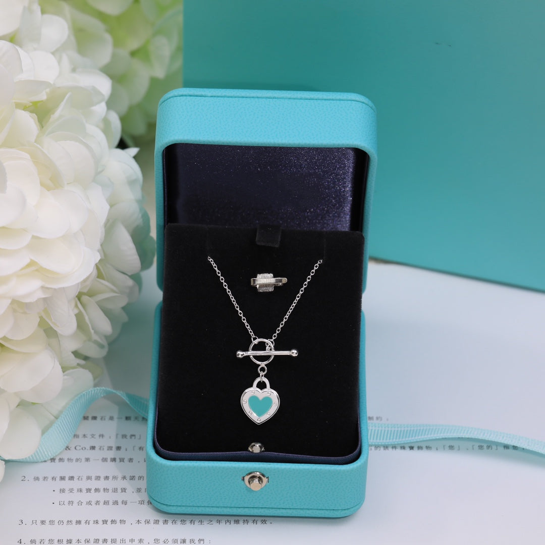 [⭐Luxery Jewels]DOPPELHERZ-HALSKETTE BLAU