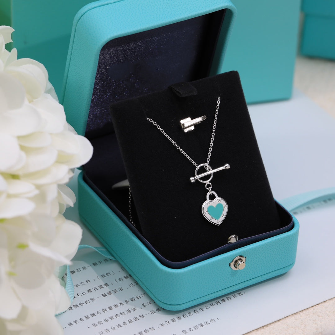[⭐Luxery Jewels]DOPPELHERZ-HALSKETTE BLAU