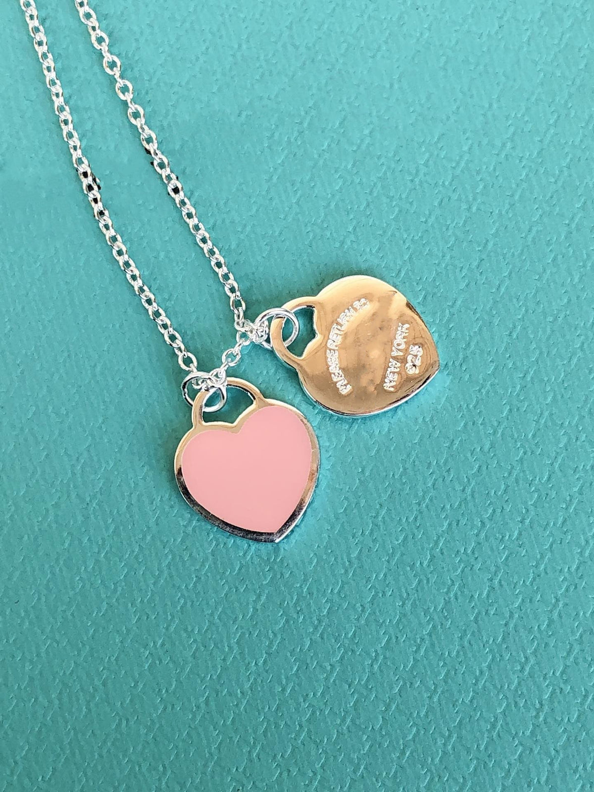 [⭐Luxery Jewels]ダブルハートペンダント シルバーネックレス
