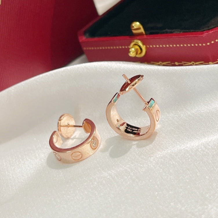 [Luxery]LOVE EARRINGS 5.7MM 2 DIAMONDS