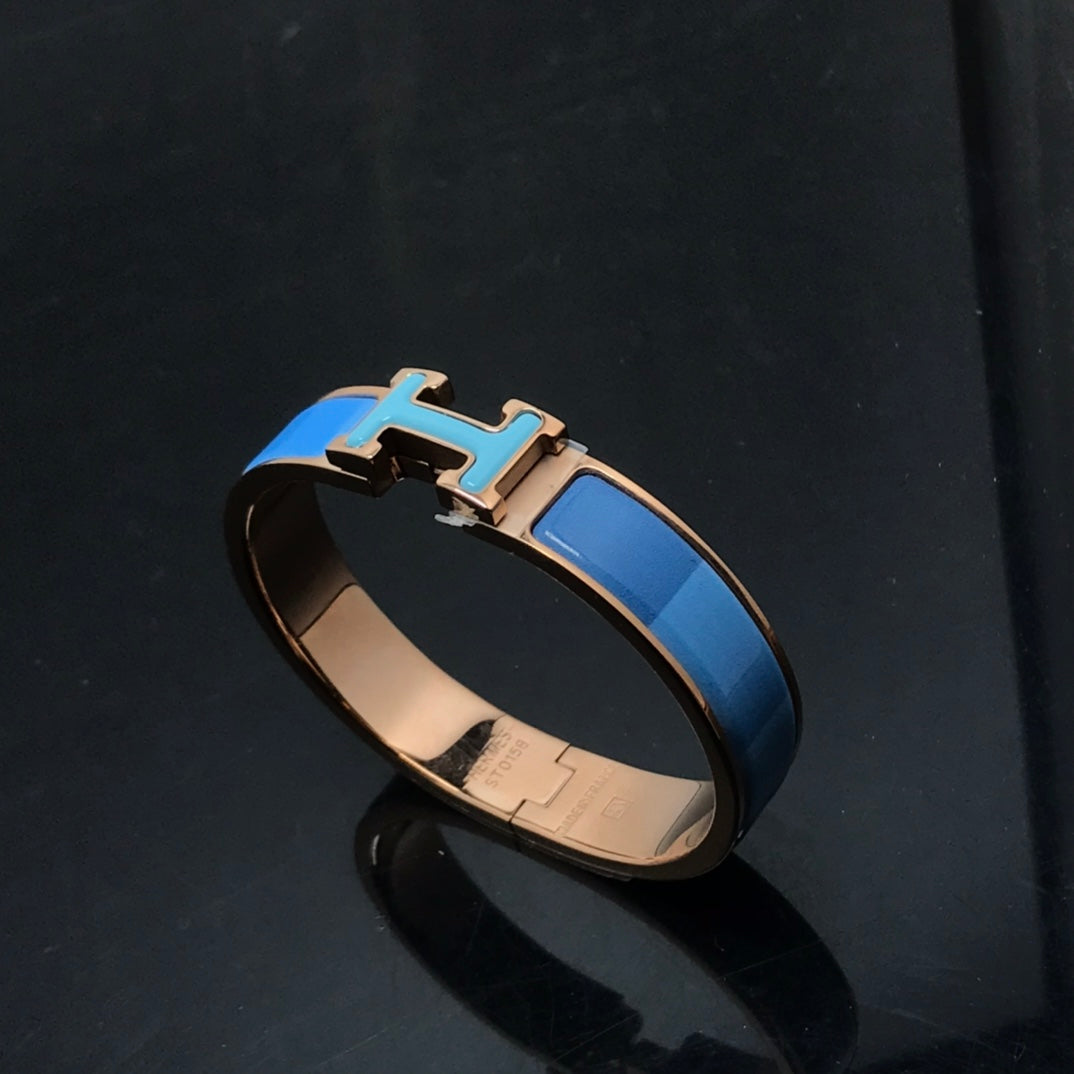 [Luxery]H BRACELET BLUE RAINBOW CERAMIC