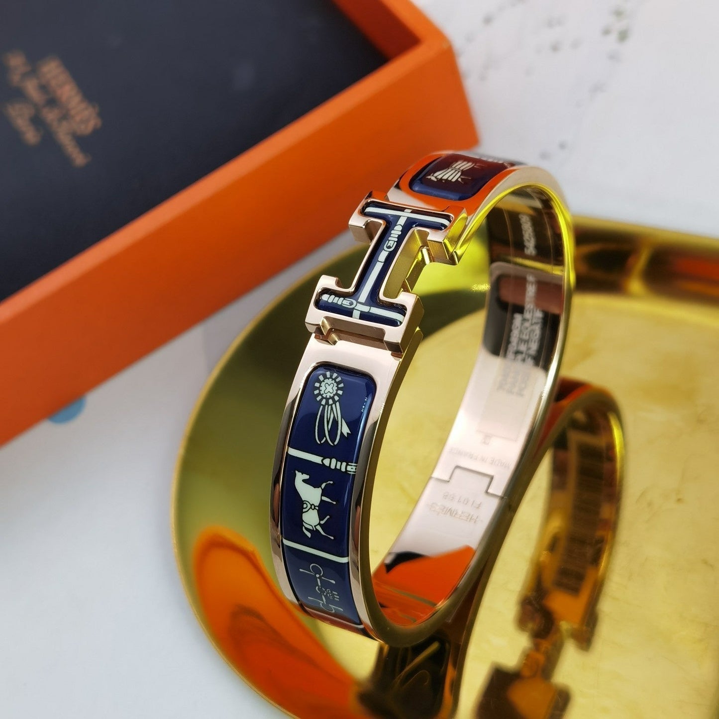 [Luxery]H COUVERTURES DARK BLUE BRACELET