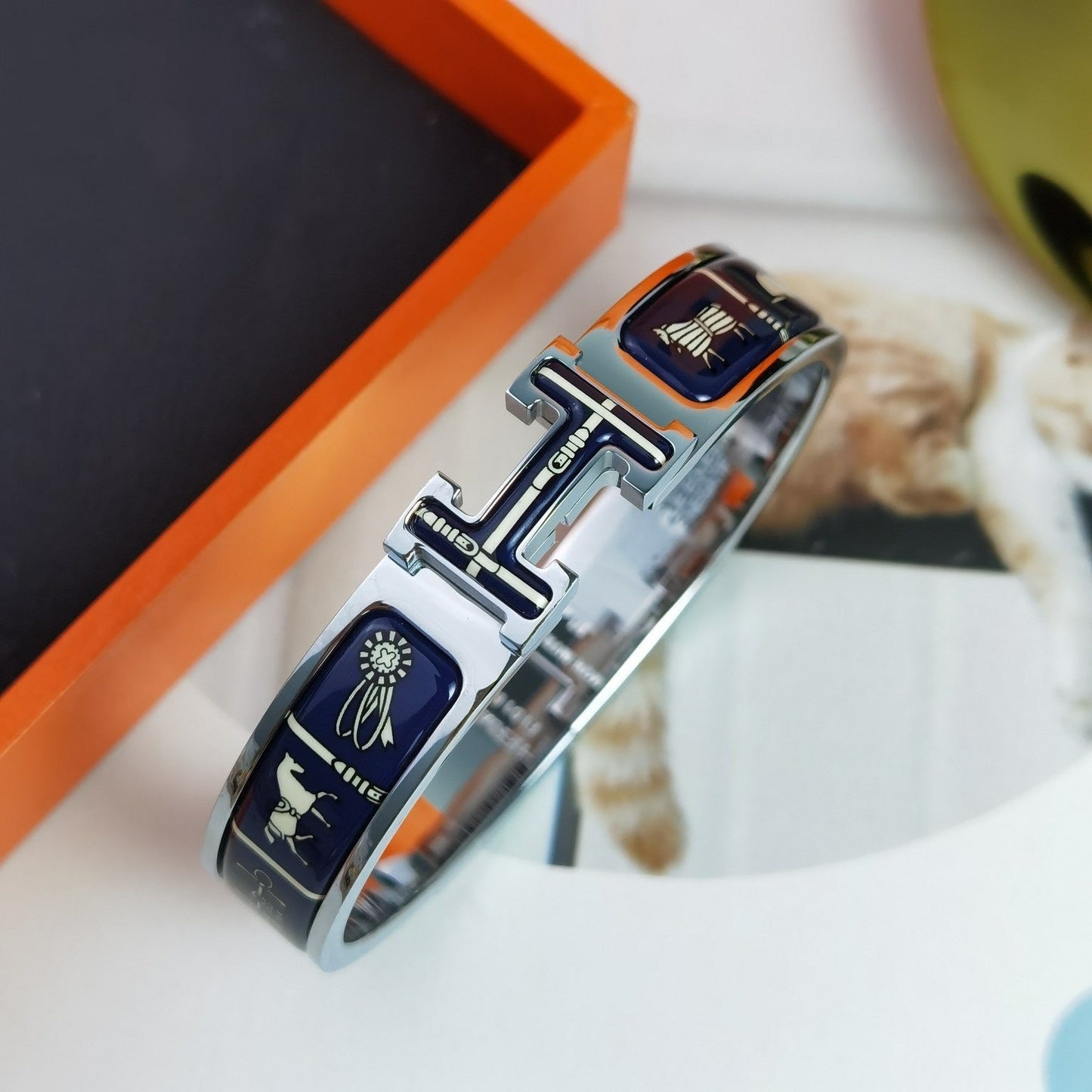[Luxery]H COUVERTURES DARK BLUE BRACELET