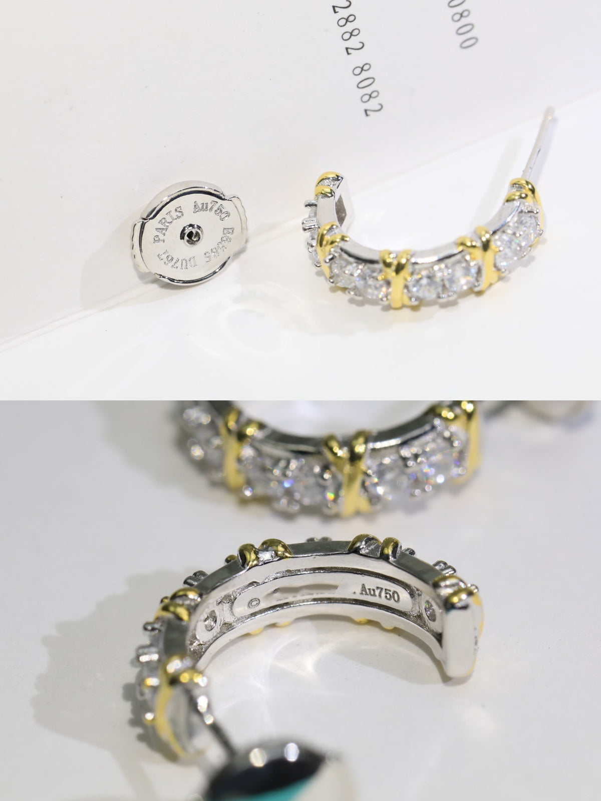 [⭐Luxery Jewels]トゥエンティ・ストーン・フープ・ゴールド・イヤリング