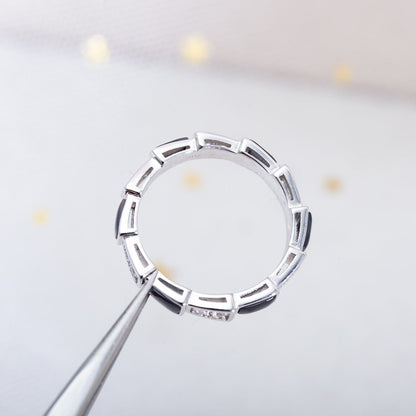 {
  "⭐Luxery": "セルペンティ リング シルバー ダイヤモンド ブラックマザーオブパール 3mm"
}