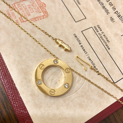 [Luxery]LOVE NECKLACE 16MM 3 DIAMONDS