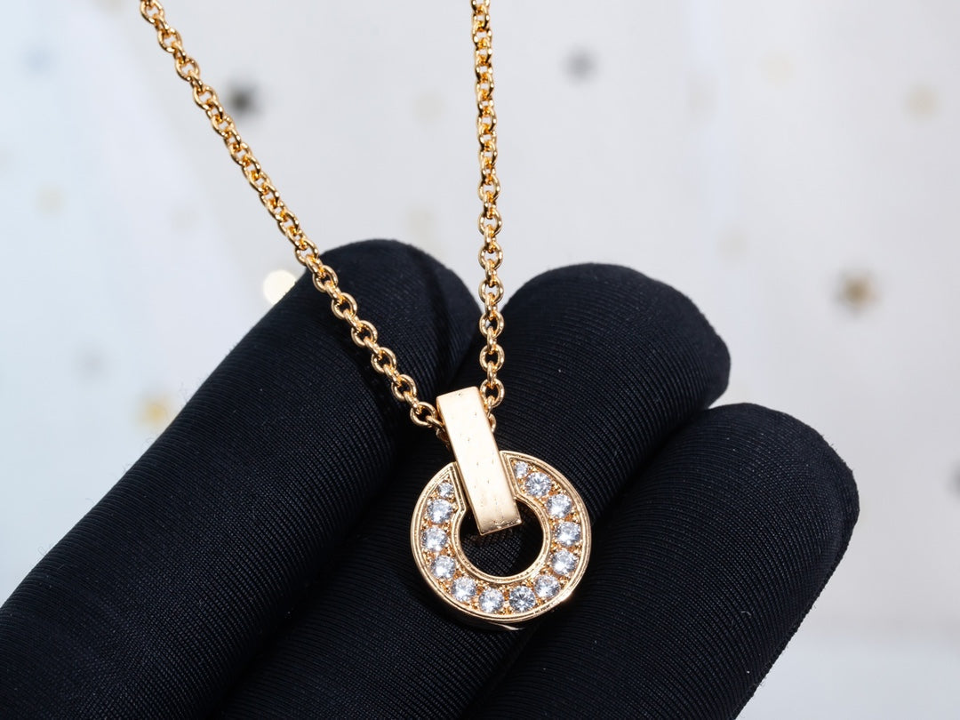 [⭐Luxus]GARI HALSKETTE ROSÉGOLD DIAMANT