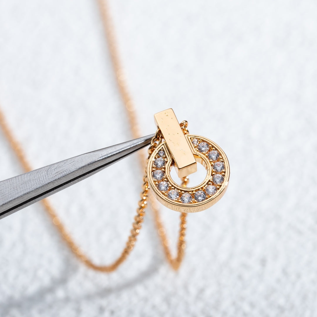 [⭐Luxus]GARI HALSKETTE ROSÉGOLD DIAMANT