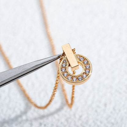 [⭐Luxus]GARI HALSKETTE ROSÉGOLD DIAMANT