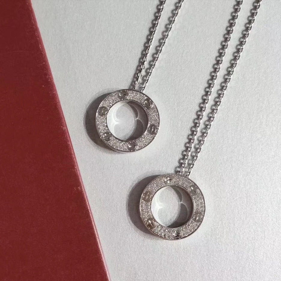 [Luxery]LOVE NECKLACE ADJUSTABLE SILVER
