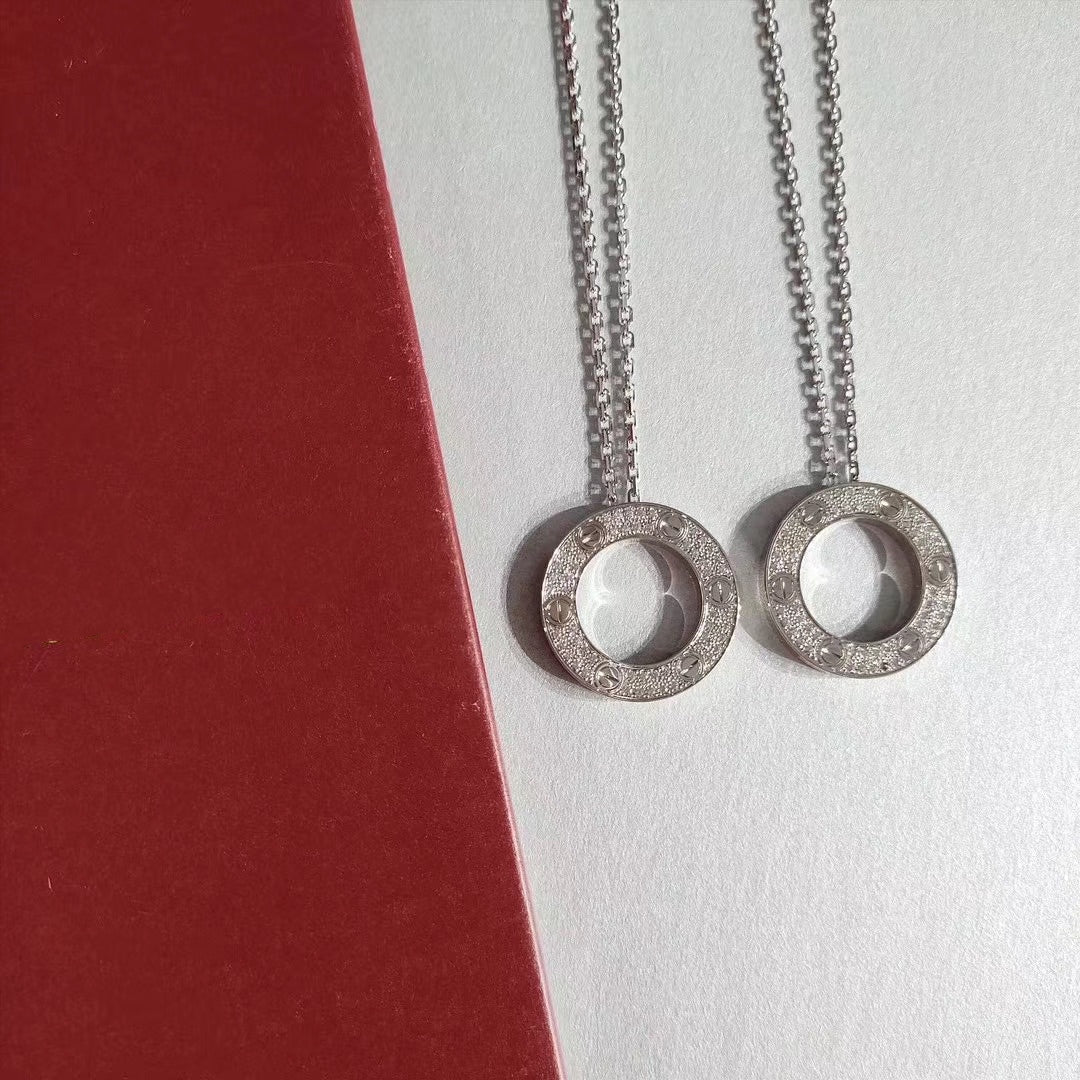 [Luxery]LOVE NECKLACE ADJUSTABLE SILVER