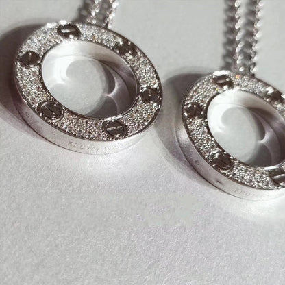 [Luxery]LOVE NECKLACE ADJUSTABLE SILVER