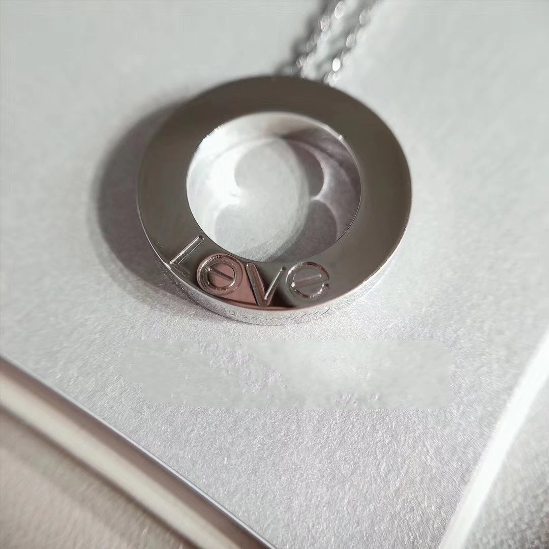 [Luxery]LOVE NECKLACE ADJUSTABLE SILVER