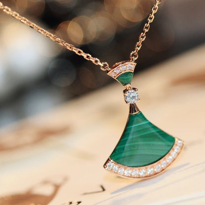 [⭐Luxus]DREAM HALSKETTE MALACHIT DIAMANT