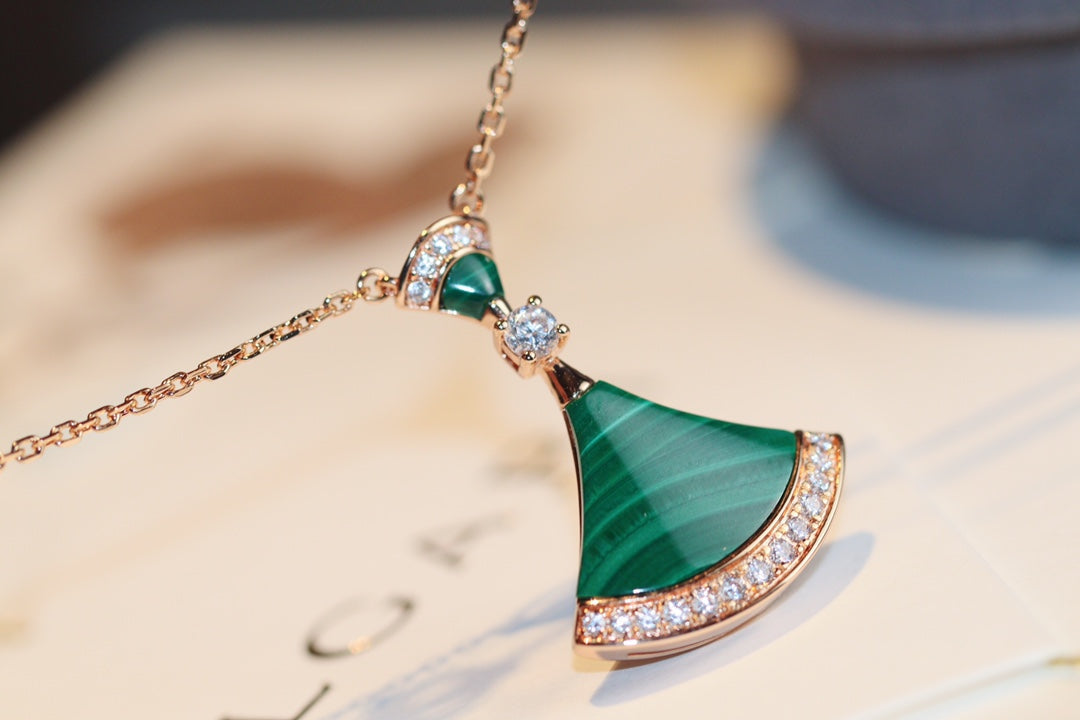 [⭐Luxus]DREAM HALSKETTE MALACHIT DIAMANT