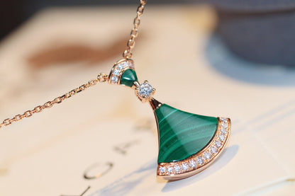 [⭐Luxus]DREAM HALSKETTE MALACHIT DIAMANT